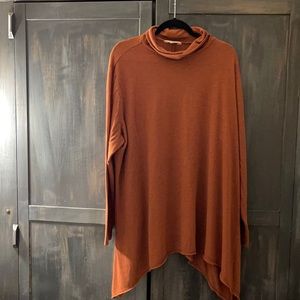 Terra & Sky 3X Cowl Neck Sweater, EUC, Jagged Hemline, Non-Smoker Home